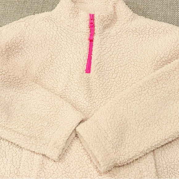 Gap Kids Girls Sherpa Quarter Zip Sweater Jacket Size L - Picture 2 of 6